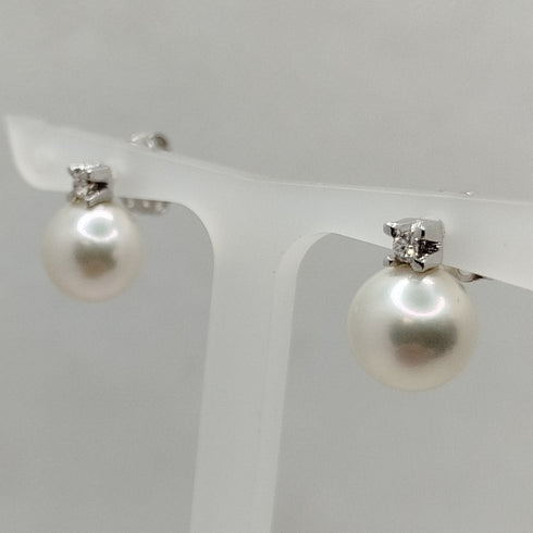 Orecchini Perle con Brillantino Oro 18k | Gioiellitosti.it